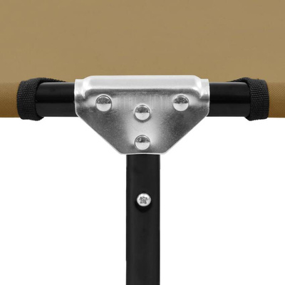 vidaXL Składany leżak, taupe, stal