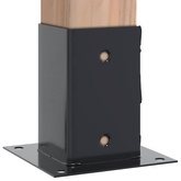 Podstawy słupków kwadratowe 4 szt. Antracyt 91x91 mm