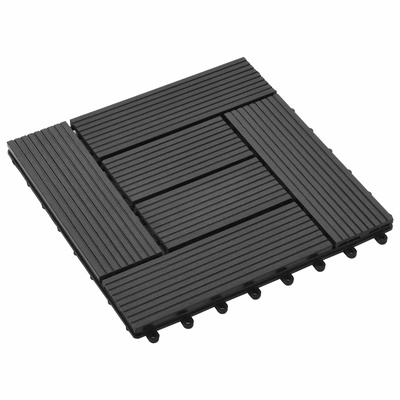 Płytka Tarasowa 11 pcs Czarny 30 x 30 cm