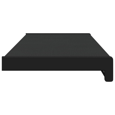 Parapet okienny Czarny z rysunkiem drewna 60 x 20 x 4,5 cm PVC