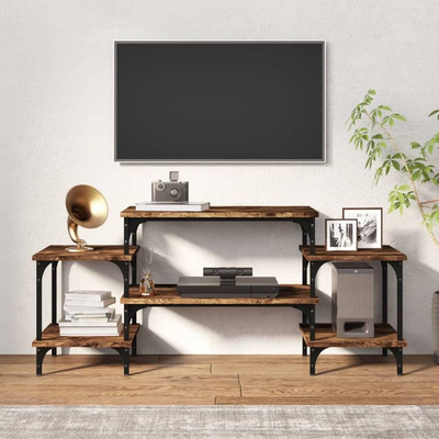 vidaXL Szafka pod TV, przydymiony dąb, 117x35x52 cm