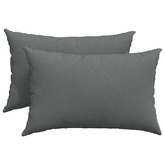 Poduszki na sofę 2 pcs Ciemnoszary 60 x 40 cm tkanina