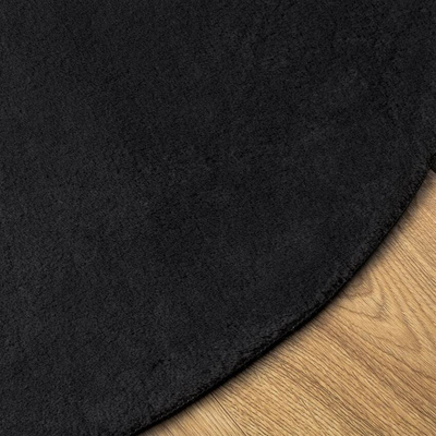 vidaXL Dywan HUARTE z krótkim włosiem, czarny, Ø 120 cm