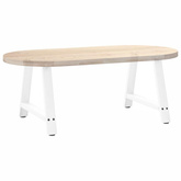 Nogi do stolika kawowego w kształcie litery A 2 szt. Białe 70x(42-43) cm Stal