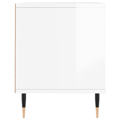 vidaXL Szafka pod TV, wysoki połysk, biała, 100x34,5x44,5 cm