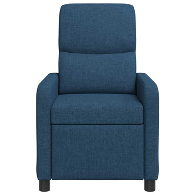 Fotel recliner niebieski Poliester
