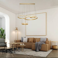 Lampa dekoracyjna sufitowa 115W + pilot złota dl-g01