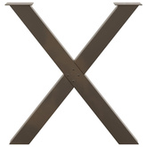 Nogi do stołu jadalnego w kształcie litery X 2 szt. Naturalna stal 80x(72-73) cm Stal