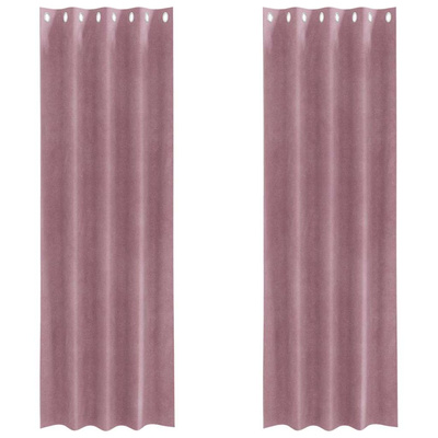 Zasłony zaciemniające 2 pcs Ciemny Róż 140 x 245 cm Aksamit