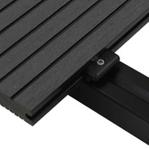 Deska Tarasowa 6 pcs Czarny Kompozyt drewniano-plastikowy