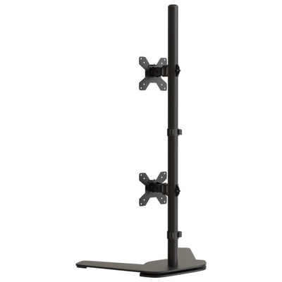 na dwa monitory, czarny, stalowy, VESA 75/100 mm Stojak