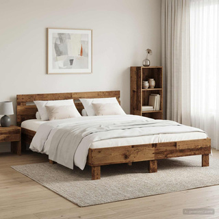 Ramka łóżka Stare drewno 120 x 190 cm Drewno inżynieryjne