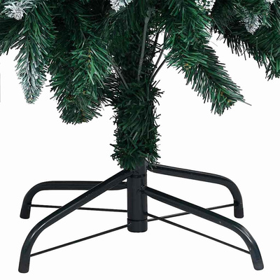 Sztuczna choinka z podstawą Zielony 150 cm PVC i Stal i Plastik