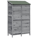 Shed ogrodowy Szary 106 x 56 x 176,5 cm Drewno Świerkowe