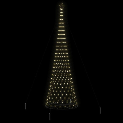 Choinka świąteczna LED z podstawą Ciepła biel 500 cm Metal