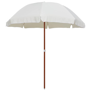 Parasol ogrodowy na stalowym słupku, 240 cm, piaskowy