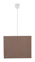 Lampa wisząca z abażurem Basic brązowa kwadratowa tkaninowa do salonu
