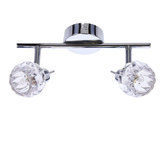 Lampa sufitowa Bombola listwa ze szklanymi kloszami regulowana 2-punktowa do korytarza