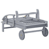 vidaXL Ogrodowy leżak z poduszką, lite drewno akacjowe