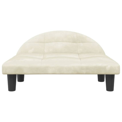 vidaXL Legowisko dla psa, kremowe, 70x52x30 cm, aksamit