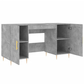 Biurko, szarość betonu, 140x50x75 cm, materiał drewnopochodny vidaXL