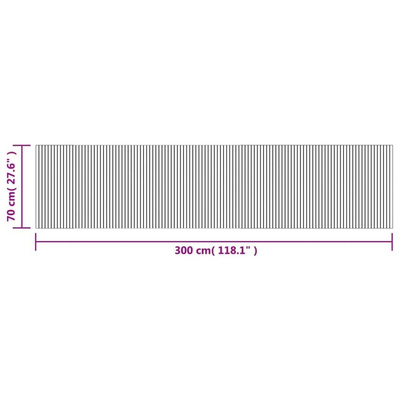 vidaXL Dywan prostokątny, szary, 70x300 cm, bambusowy