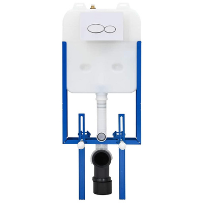 Rama spłuczkowa z przechowywaniem Biały 50 x 8 x 131 cm Stal