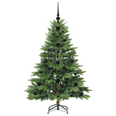 Sztuczna choinka z 150 diodami LED Zielony 120 cm PE i PVC