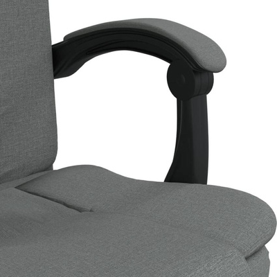 vidaXL Rozkładany fotel biurowy, ciemnoszary, obity tkaniną model standard