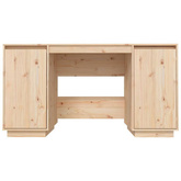 vidaXL Biurko, 140x50x75 cm, lite drewno sosnowe