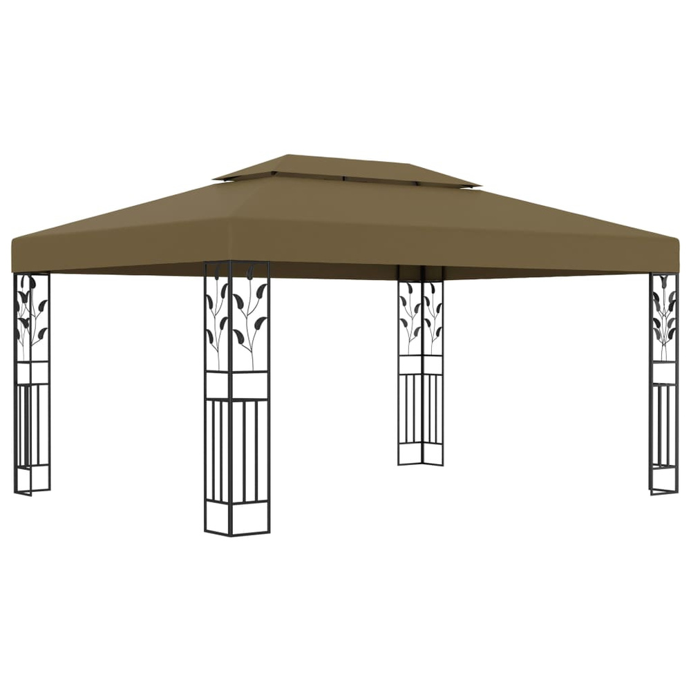 Altana z podwójnym dachem, 3x4 m, taupe, 180 g/m?