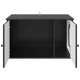 Koty Dom Czarny 85 x 55 x 50,5 cm Drewno inżynieryjne