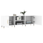 vidaXL Szafka pod TV, biała, 150x30x50 cm, materiał drewnopochodny wariant 7