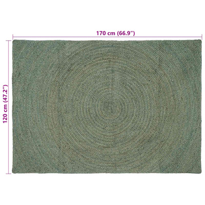 Dywany pokojowe Oliwkowy zielony 120 x 170 cm Juta