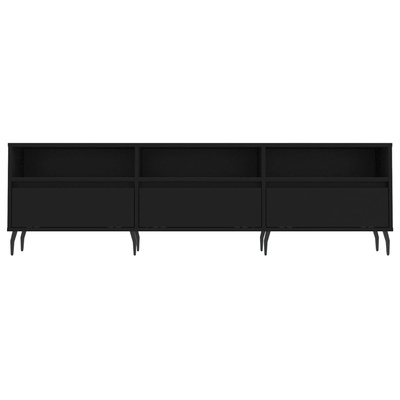 vidaXL Szafka pod TV, czarna, 150x30x44,5 cm, materiał drewnopochodny