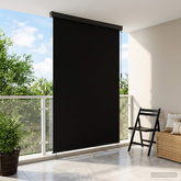 Roleta Czarny 100 x 250 cm Materiał i Aluminium
