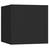 vidaXL Wiszące szafki telewizyjne, 2 szt., czarne, 30,5x30x30 cm