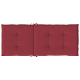 vidaXL Poduszki na krzesła ogrodowe 2 szt., winna czerwień 120x50x3 cm