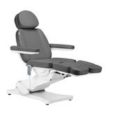 Elektryczny fotel kosmetyczny SILLON CLASSIC 3 silniki z kołyską pedi szary 148293