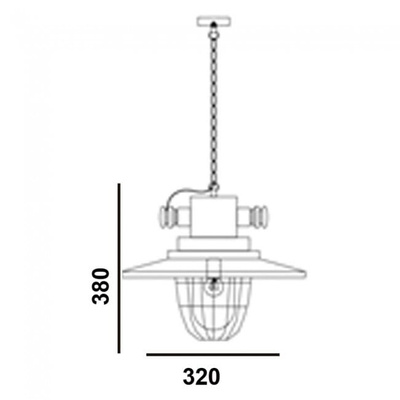 Lampa wisząca w stylu industrialnym metalow czarna E27