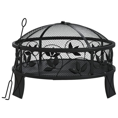 vidaXL Palenisko z pogrzebaczem, 50 cm, XXL, stal