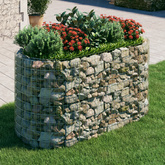 vidaXL Podwyższona donica gabionowa galwanizowane żelazo 200x100x100cm