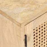 vidaXL Szafka pod TV, 140x30x40 cm, drewno mango i naturalna trzcina