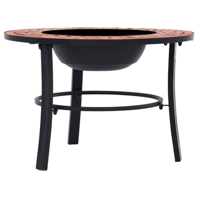 vidaXL Palenisko z mozaiką, terakota, 68 cm, ceramika