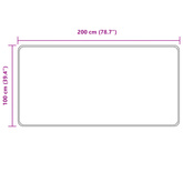 Chodnik dywanowy MARSA Szary 100 x 200 cm Poliester i PVC