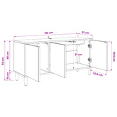 Szafka pod telewizor RHENEN 102 x 33 x 50 cm Sonoma