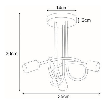 Lampa sufitowa K-3620 z serii DEZE KAJA