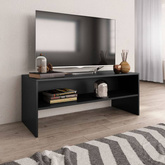 vidaXL Szafka pod TV, czarna, 100x40x40 cm, materiał drewnopochodny