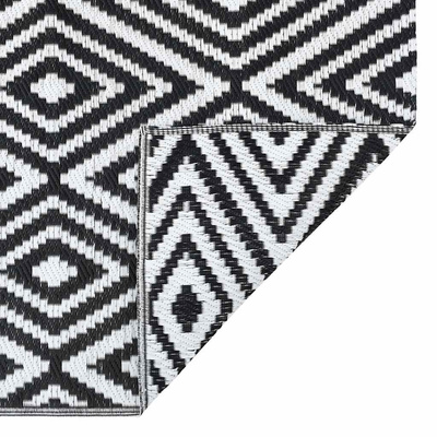 Dywan na zewnątrz, ARAKIL biało-czarny, 190x290 cm, PP