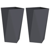 Donica 2 pcs Antracyt 40 x 40 x 75 cm Stal